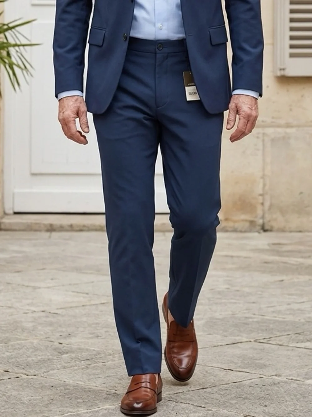 NWT - Izod Men’s Navy Blue Straight Fit Flex Waist - Size 34” waist